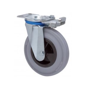 Rueda goma giratoria con bloqueo direccional Alex diametro 160 mm. modelo 2-3427