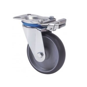 Rueda goma giratoria con bloqueo direccional Alex diametro 200 mm. modelo 2-3436
