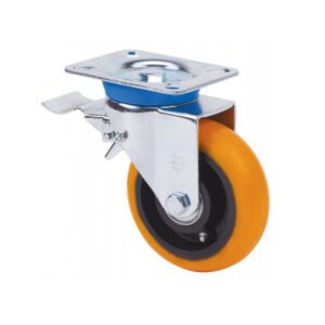 Rueda poliuretano giratoria con freno Alex diametro 200 mm. modelo 2-3533