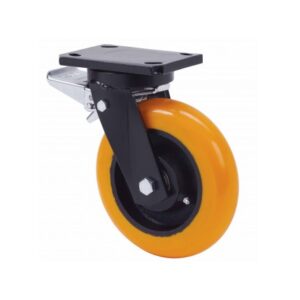 Rueda poliuretano giratoria con freno Alex diametro 150 mm. modelo 2-3538