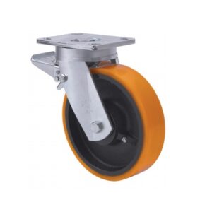 Rueda poliuretano giratoria con freno Alex diametro 200 mm. modelo 2-3668