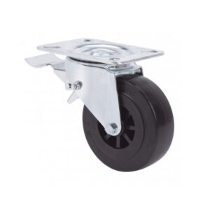 Rueda goma giratoria con freno Alex diametro 125 mm. modelo 2-1015 - Imagen 1