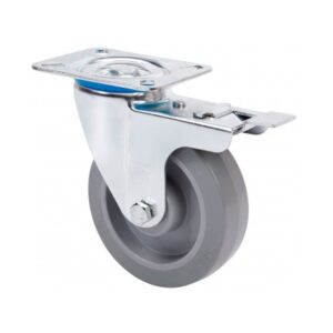 Rueda goma giratoria con freno Alex diametro 160 mm. modelo 2-3773