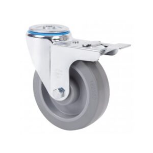 Rueda goma giratoria con freno Alex diametro 160 mm. modelo 2-3775