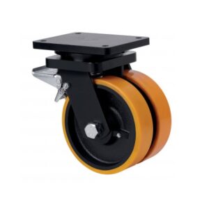 Rueda poliuretano giratoria con freno Alex diametro 250 mm. modelo 2-3812