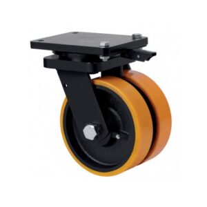 Rueda poliuretano giratoria con bloqueo direccional Alex diametro 200 mm. 2-3829