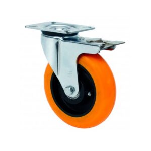 Rueda poliuretano giratoria con freno Alex diametro 150 mm. modelo 2-3859