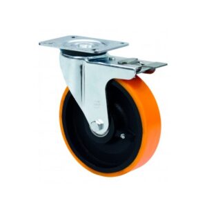 Rueda poliuretano giratoria con freno Alex diametro 200 mm. modelo 2-3871