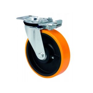Rueda poliuretano giratoria con bloqueo direccional Alex diametro 150 mm. modelo 2-3868