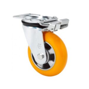 Rueda poliuretano giratoria con bloqueo direccional Alex diametro 160 mm. modelo 2-3969