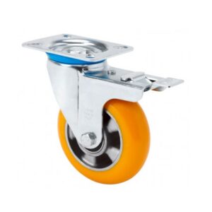 Rueda poliuretano giratoria con freno Alex diametro 200 mm. modelo 2-3985