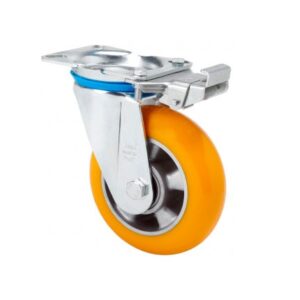Rueda poliuretano giratoria con bloqueo direccional Alex diametro 200 mm. 2-3986