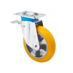 Rueda poliuretano giratoria con freno Alex diametro 200 mm. modelo 2-3991
