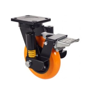 Rueda poliuretano giratoria con freno Alex diametro 150 mm. modelo 2-4042
