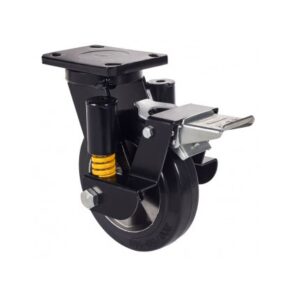 Rueda goma giratoria con freno Alex diametro 160 mm. modelo 2-4047