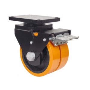 Rueda poliuretano giratoria con freno Alex diametro 300 mm. modelo 2-4258
