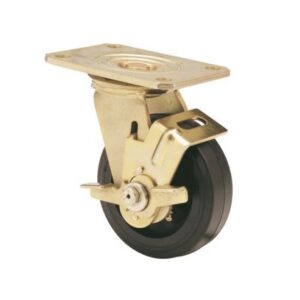 Rueda goma giratoria con freno Alex diametro 200 mm. modelo 4-1616
