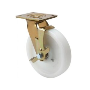 Rueda nylon-poliamida giratoria con freno Alex diametro 200 mm. modelo 4-1621