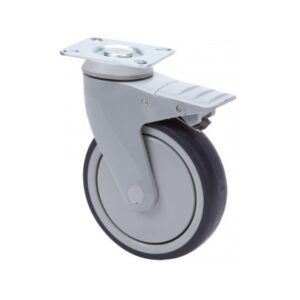 Rueda goma giratoria con freno Alex diametro 100 mm. 4-1556