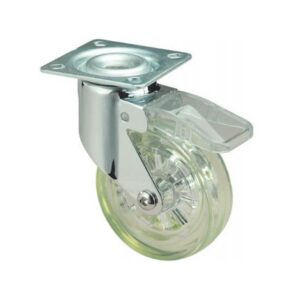 Rueda policarbonato giratoria con freno Alex diametro 50 mm. modelo 1-0608