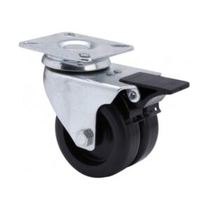 Rueda poliamix giratoria con freno Alex diametro 75 mm. modelo 1-0650