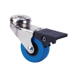 Rueda poliuretano giratoria con freno Alex diametro 60 mm. modelo 1-0741