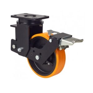 Rueda poliuretano giratoria con freno Alex diametro 250 mm. modelo 2-3947