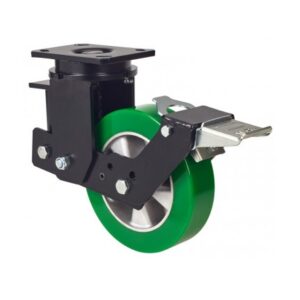 Rueda poliuretano giratoria con freno Alex diametro 160 mm. modelo 2-3952