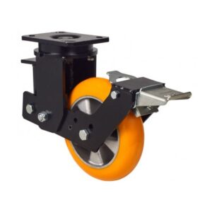 Rueda poliuretano giratoria con freno Alex diametro 160 mm. modelo 2-4055