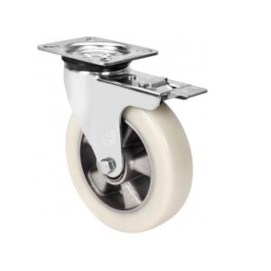 Rueda poliuretano giratoria con freno Alex diametro 200 mm. modelo 2-4189