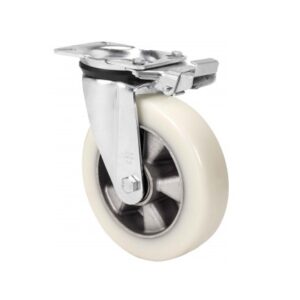 Rueda poliuretano giratoria con bloqueo direccional Alex diametro 200 mm. modelo 2-4190