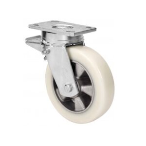 Rueda poliuretano giratoria con freno Alex diametro 160 mm. modelo 2-4186