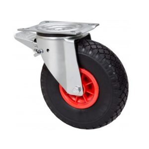Rueda neumatica giratoria con freno Alex diametro 260 mm. modelo 4-0900