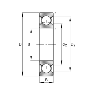 Rodamiento de bolas Fag modelo 6020-C3 - Imagen 2