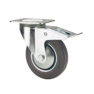 Rueda goma giratoria con freno Alex diametro 200 mm. modelo TW0038
