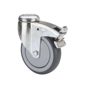 Rueda goma giratoria con freno Alex diametro 125 mm. modelo TW0068