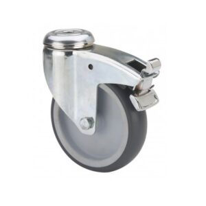 Rueda goma giratoria con freno Alex diametro 125 mm. modelo TW0076