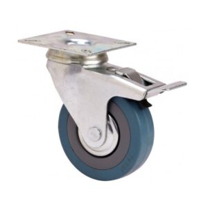 Rueda goma giratoria con freno Alex diametro 75 mm. modelo TW0084