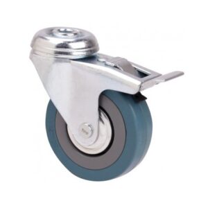 Rueda goma giratoria con freno Alex diametro 125 mm. TW0096 - Imagen 1