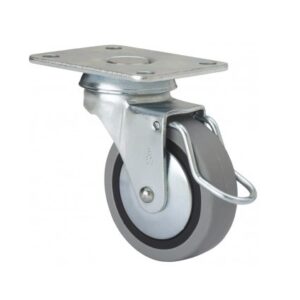 Rueda goma giratoria con freno Alex diametro 60 mm. modelo TW0192