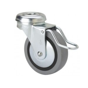 Rueda goma giratoria con freno Alex diametro 60 mm. modelo TW0193