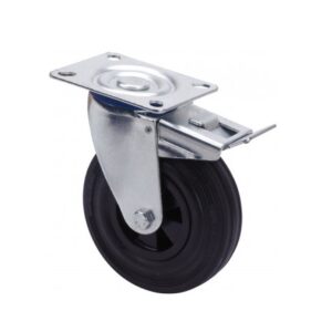 Rueda goma giratoria con freno Alex diametro 100 mm. modelo TW0264 - Imagen 1