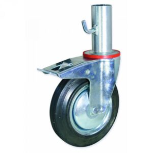 Rueda andamio espiga D-45 Gayner diametro 200 mm. AAG4 200 EGR4 D45 codigo 34-922