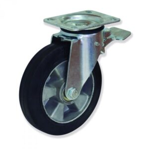 Rueda giratoria con freno caucho Gayner diametro 200 mm. MPG5 200 ACB5-FD codigo 35-046/0-FD