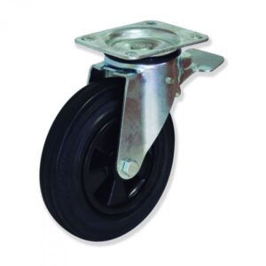 Rueda giratoria con freno goma Gayner diametro 250 mm. MPG5 250 PGL5-FD codigo 35-058-FD