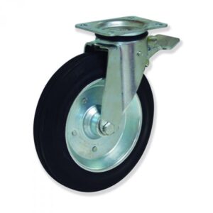 Rueda giratoria con freno goma Gayner diametro 250 mm. MPG5 250 EGR5-FD codigo 35-058/3-FD