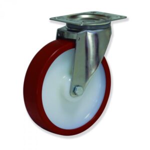 Rueda giratoria poliuretano Gayner diametro 125 mm. MIPG5 125 NPL6 codigo 35-312