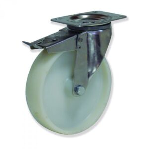 Rueda giratoria con freno nylon Gayner diametro 150 mm. MIPG5 150 NYX4-FD codigo 35-338-FD