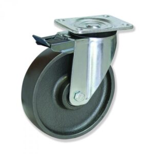 Rueda giratoria con freno hierro Gayner diametro 125 mm. KPG5 125 HFB5-FD codigo 35-454-FD - Imagen 1