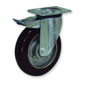 Rueda giratoria con freno poliuretano Gayner diametro 150 mm. KPG5 150 APBB5-FD codigo 35-498-FD - Imagen 1